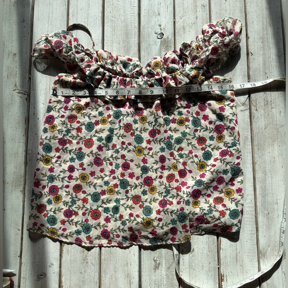 TopShop | floral | adjustable | off shoulder | double layer | flouncy | tank | 4 - Picture 4 of 9